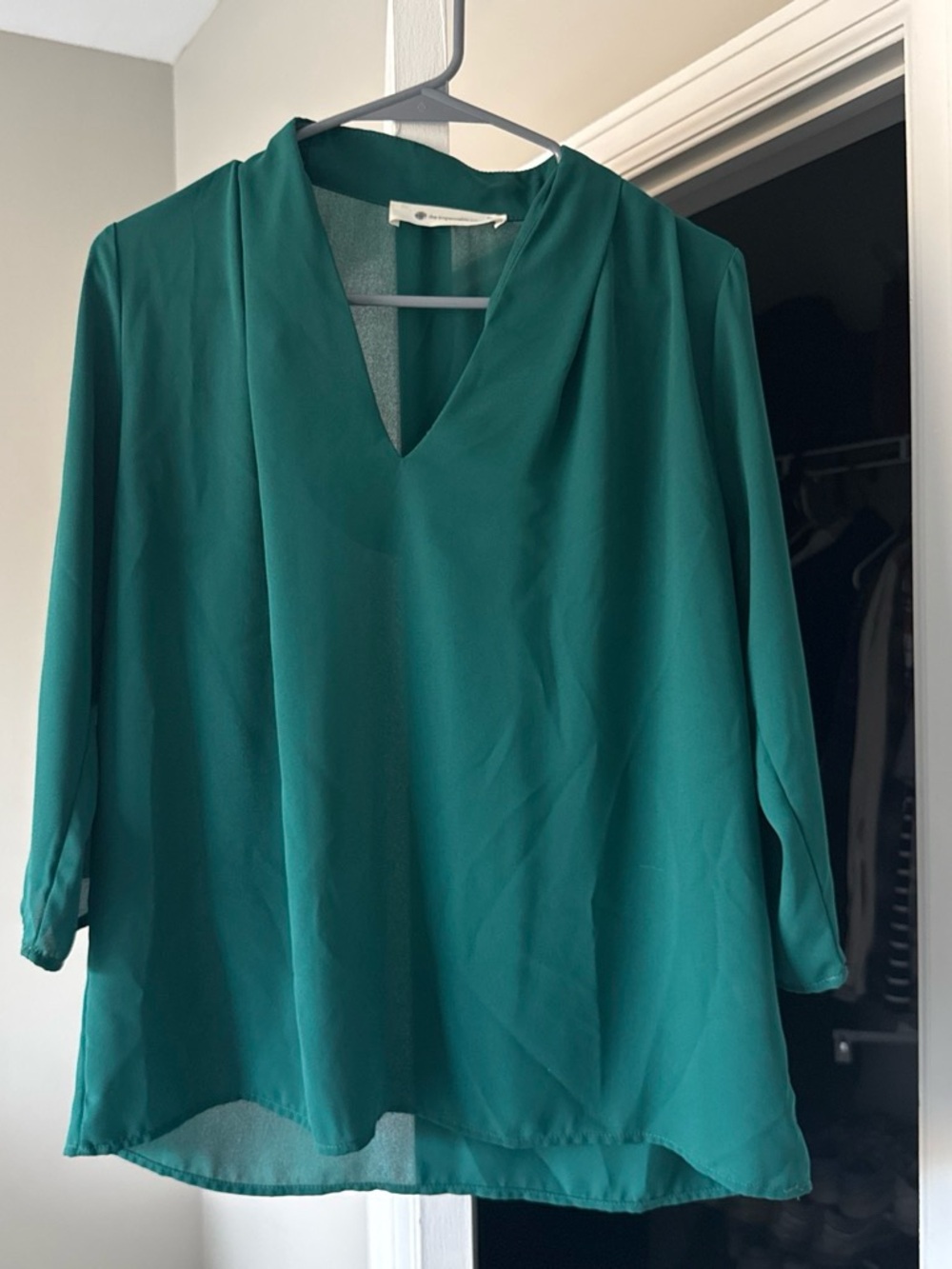 The Impeccable Pig Teal V-Neck Tunic Top